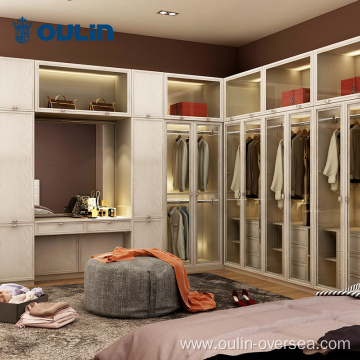 sliding doors wood bedroom closet with dressing table